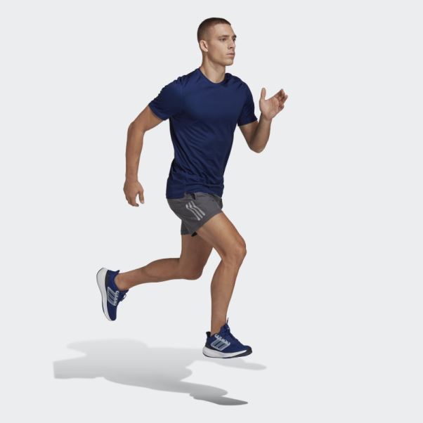 T-shirt Adidas Run It Bleu Foncé