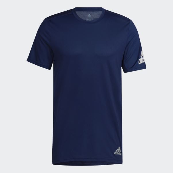 Tee Shirt Run It Adidas Bleu Foncé