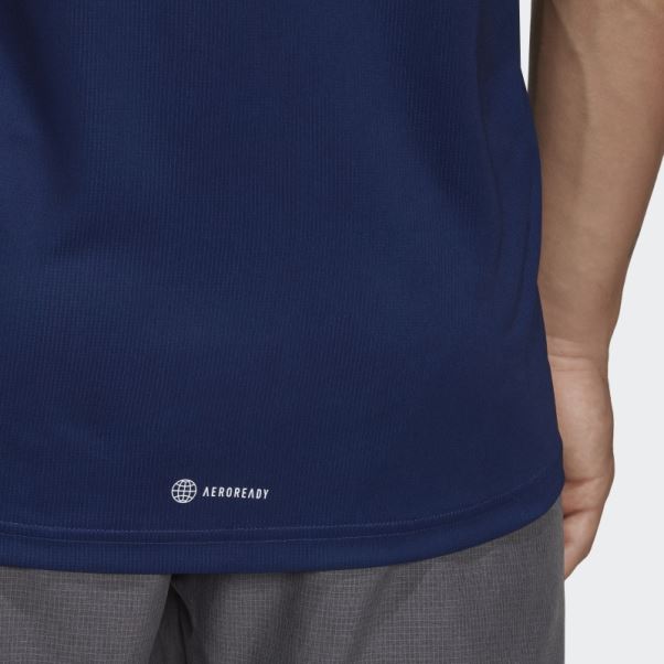 Tee Shirt Run It Adidas Bleu Foncé