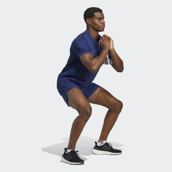 Short Adidas Aeroready Conçu Pour Le Mouvement Bleu Foncé