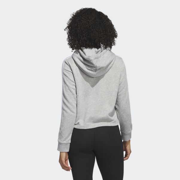 Sweat à Capuche Court Adidas Argentina Gris