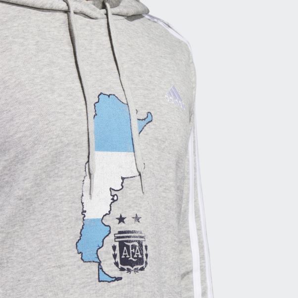 Sweat à Capuche Court Adidas Argentina Gris
