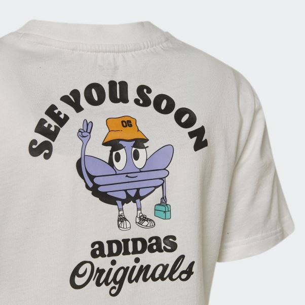 Ensemble Short Et T-shirt Trèfle Adidas Blanc