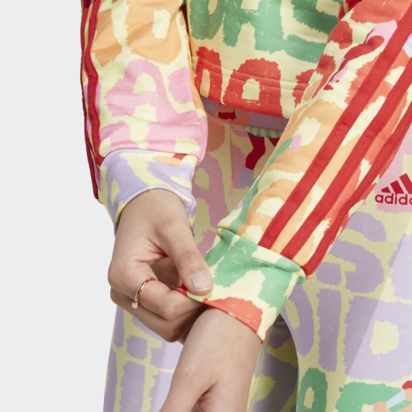 Sweat à Capuche Adidas Farm Rio 3 Bandes Citrine Perle