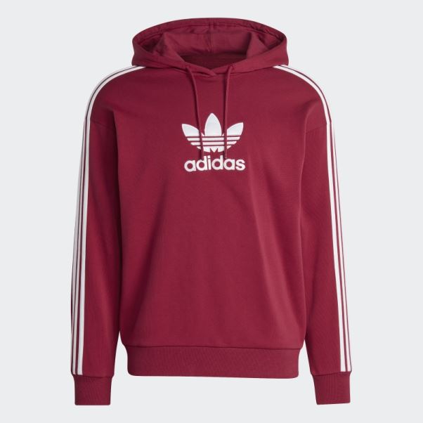 Sweat à Capuche Adicolor Trèfle Bordeaux Adidas