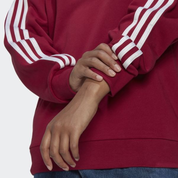Sweat à Capuche Adicolor Trèfle Bordeaux Adidas