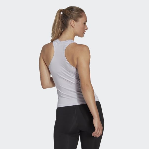 Adidas Aeroready Train Essentials Débardeur Régulier à 3 Bandes Aube Argentée