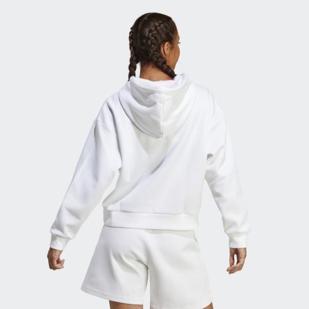 Sweat à Capuche Blanc Future Icônes Badge De Sport Adidas Fashion