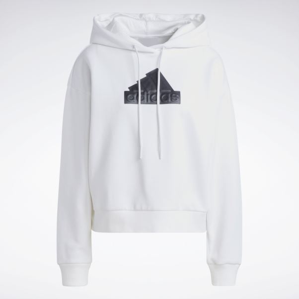 Sweat à Capuche Blanc Future Icônes Badge De Sport Adidas Fashion