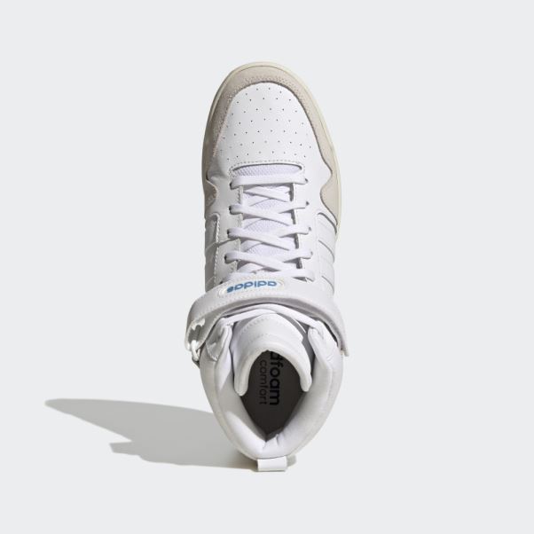 Adidas Postmove Mid Cloudfoam Super Lifestyle Basketball Mid Classic Chaussures Blanc
