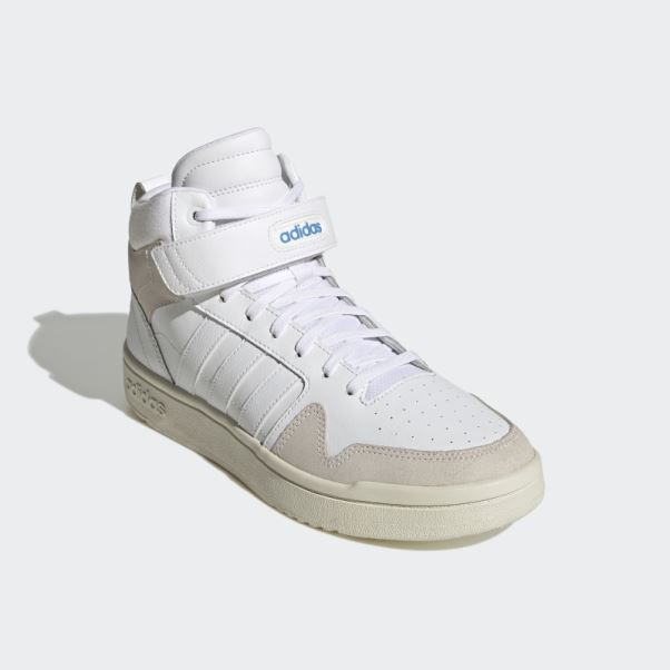 Adidas Postmove Mid Cloudfoam Super Lifestyle Basketball Mid Classic Chaussures Blanc
