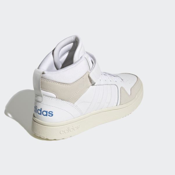 Adidas Postmove Mid Cloudfoam Super Lifestyle Basketball Mid Classic Chaussures Blanc