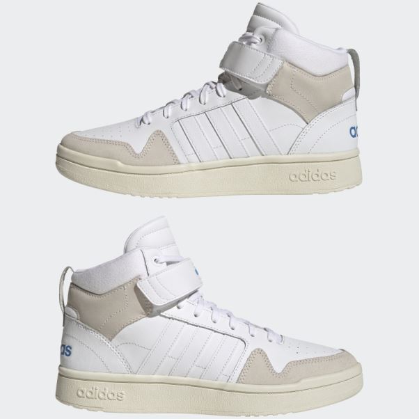 Adidas Postmove Mid Cloudfoam Super Lifestyle Basketball Mid Classic Chaussures Blanc