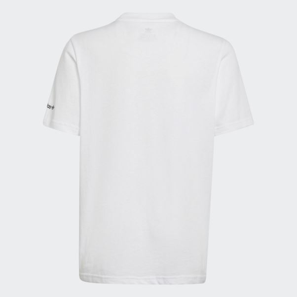 Adidas T-shirt Blanc Graphique Stoked Beach