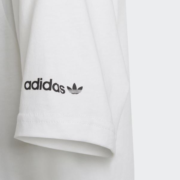 Adidas T-shirt Blanc Graphique Stoked Beach