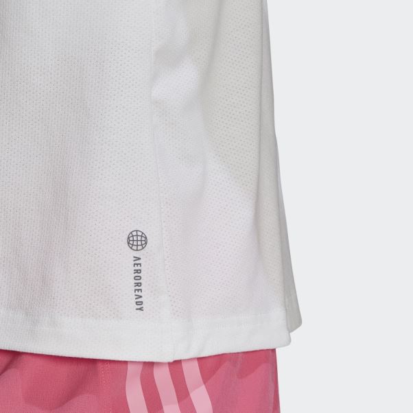 Adidas Train Icons 3 Bar Logo Débardeur Blanc