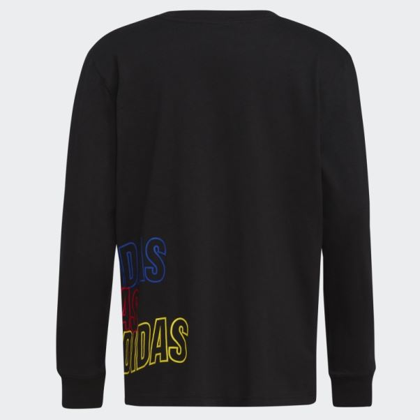 T-shirt à Manches Longues Adidas Warped Wrap Noir