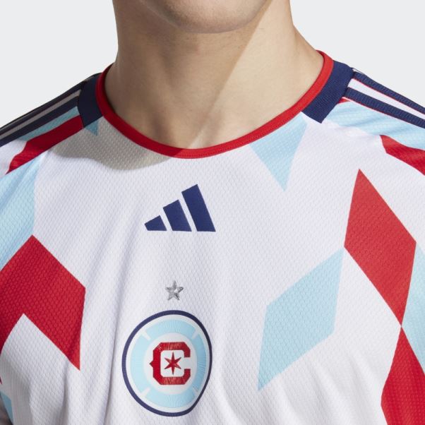 Maillot Extérieur Chicago Fire 23/24 Authentique Adidas Blanc