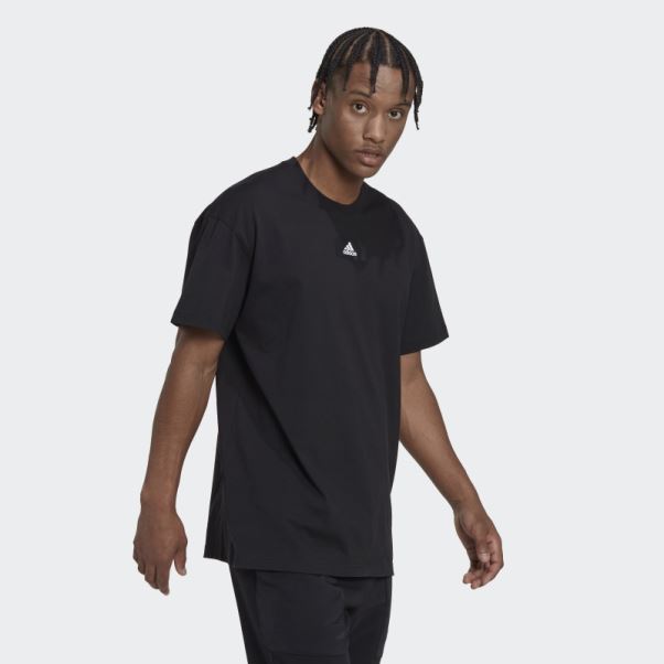 Essentials Feelvivid T-shirt à épaules Tombantes Noir Adidas