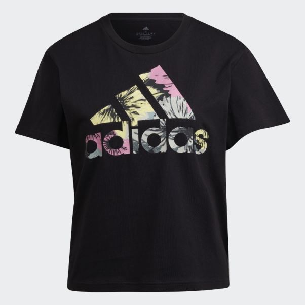 T-shirt Regular Imprimé Allover Adidas Noir