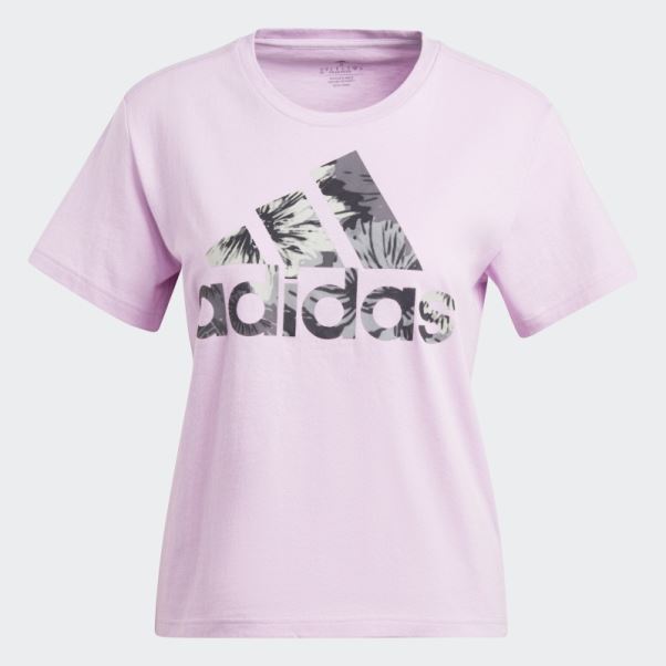 Adidas T-shirt Regular Imprimé Lilas