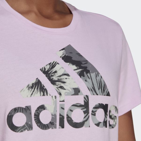 Adidas T-shirt Regular Imprimé Lilas
