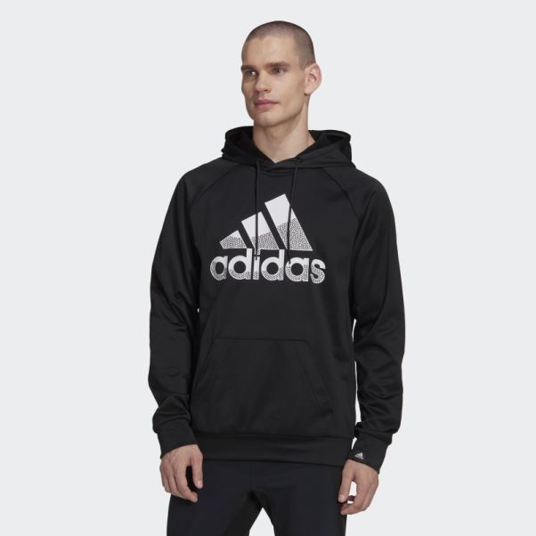 Sweat à Capuche Noir Adidas Aeroready Game And Go Avec Gros Logo