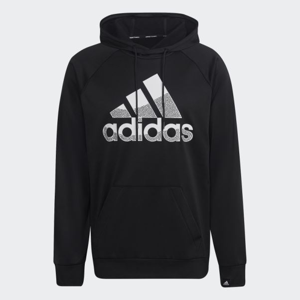 Sweat à Capuche Noir Adidas Aeroready Game And Go Avec Gros Logo