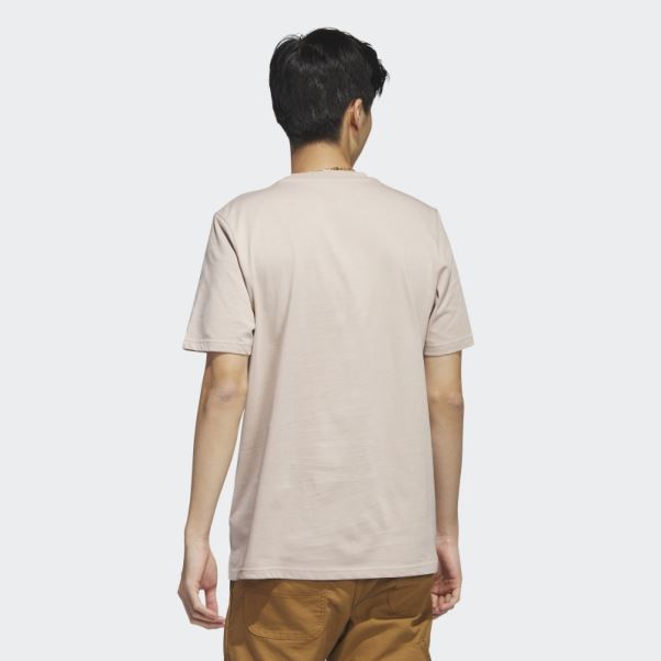 T-shirt Camouflage Taupe à Manches Courtes Adidas