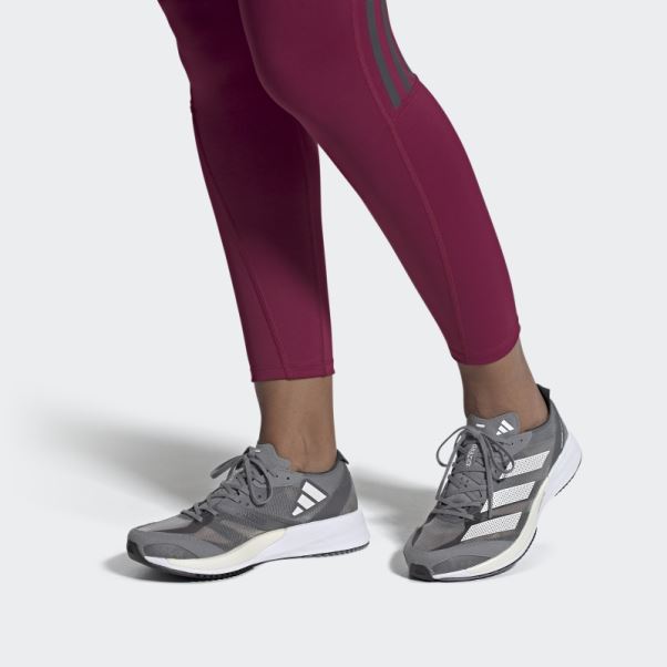 Chaussures De Course Adidas Adizero Adios 7 Grises