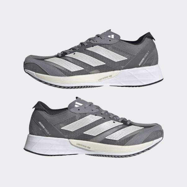 Chaussures De Course Adidas Adizero Adios 7 Grises