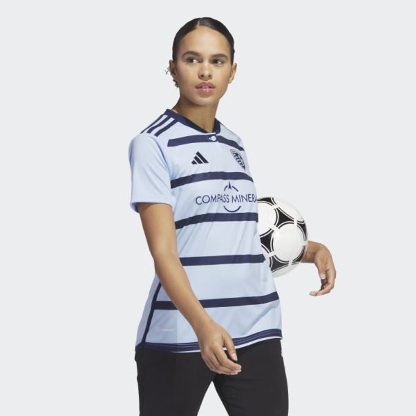 Maillot Domicile Sporting Kansas City 23/24 Adidas Glow Bleu