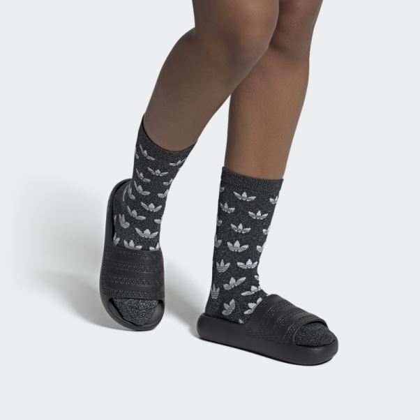 Adilette Ayoon Slides Adidas Noir
