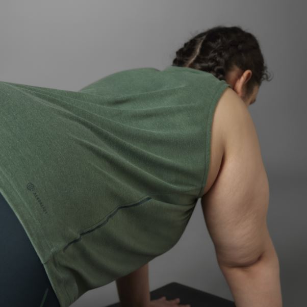 Authentique Balance Yoga Débardeur (taille Plus) Adidas Vert Oxyde