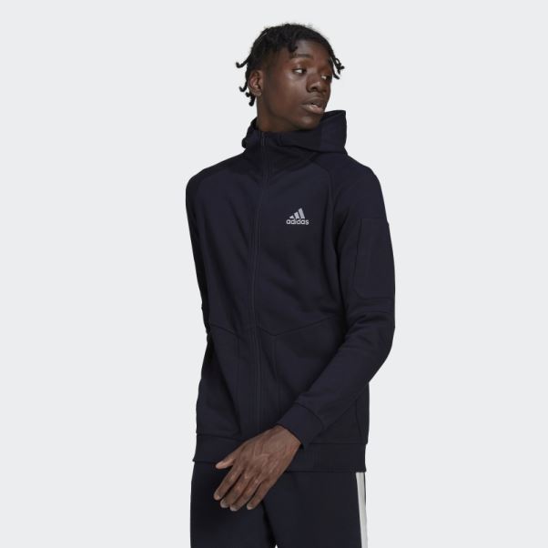 Sweat à Capuche Zippé Essentials4gameday Encre Adidas