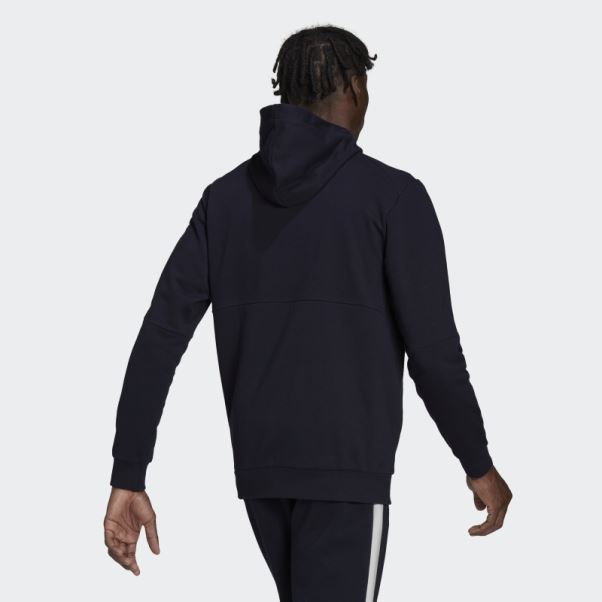 Sweat à Capuche Zippé Essentials4gameday Encre Adidas