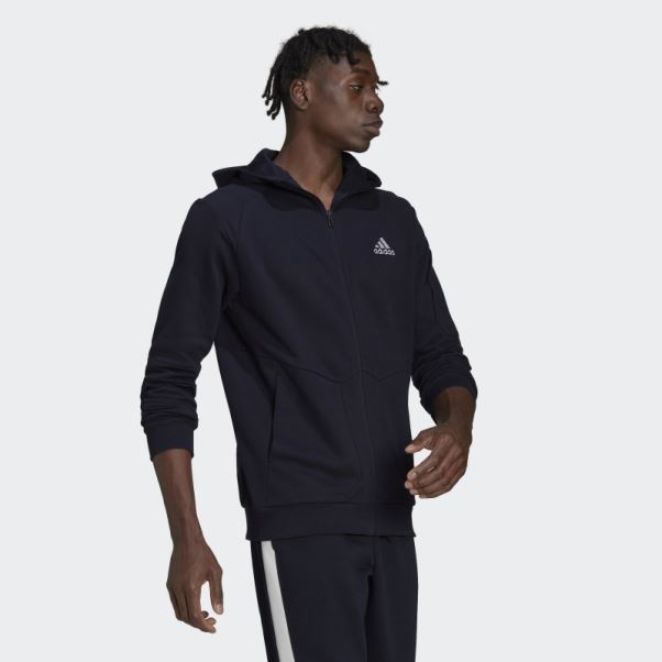 Sweat à Capuche Zippé Essentials4gameday Encre Adidas