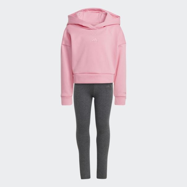 Survetement Adidas Rose Polaire A Capuche