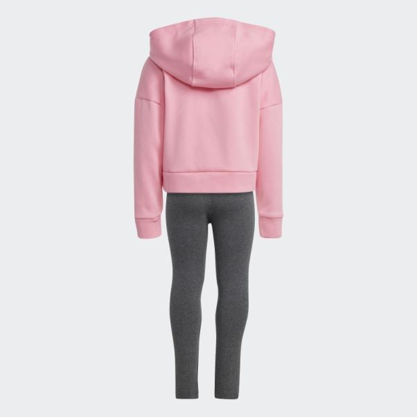 Survetement Adidas Rose Polaire A Capuche