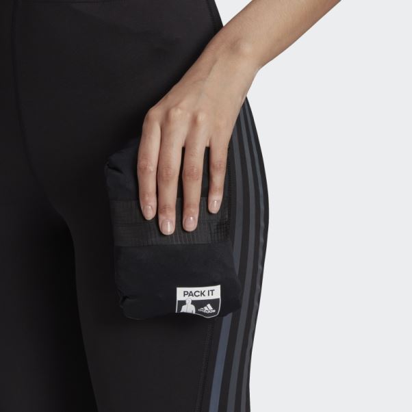 Run Icon 3-stripes Coupe-vent à Capuche Adidas Noir