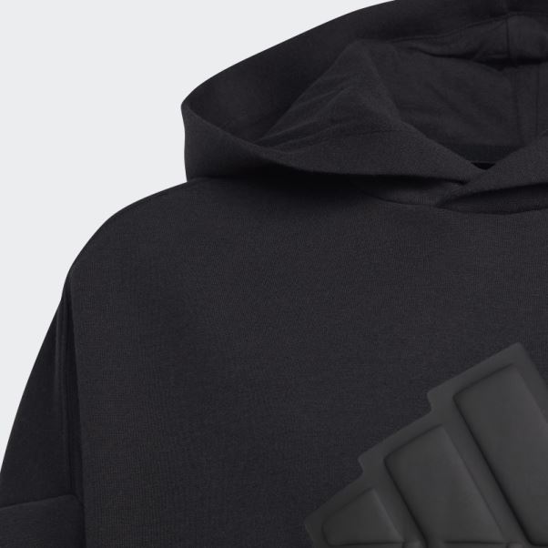 Sweat à Capuche Avec Logo Future Icons Adidas Noir