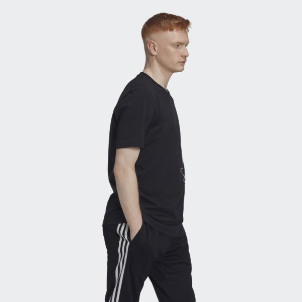 T-shirt Adidas Hyperreal Manche Courte Noir