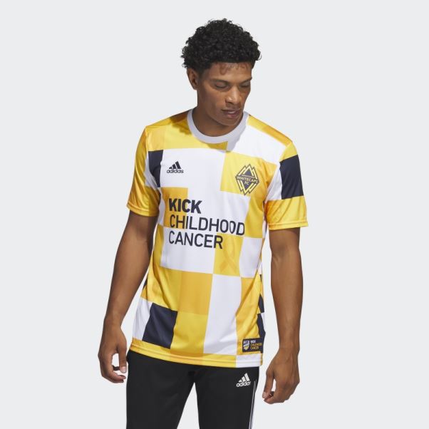 Maillot D'avant-match Des Whitecaps De Vancouver Fc Kick Cancer Infantile Adidas Coll Or