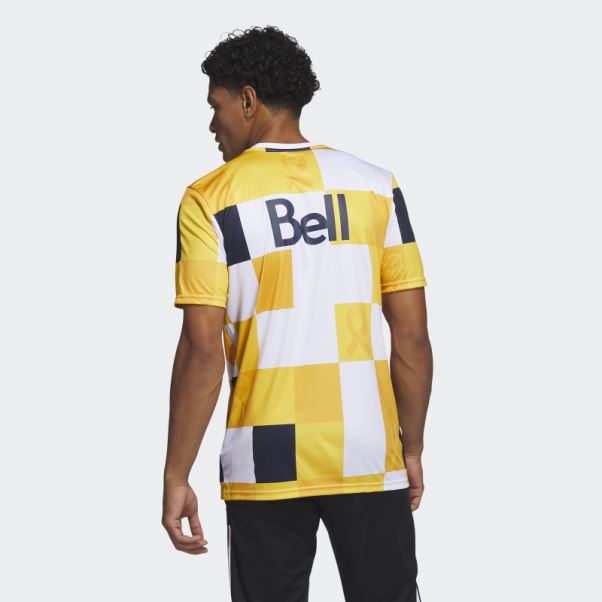 Maillot D'avant-match Des Whitecaps De Vancouver Fc Kick Cancer Infantile Adidas Coll Or