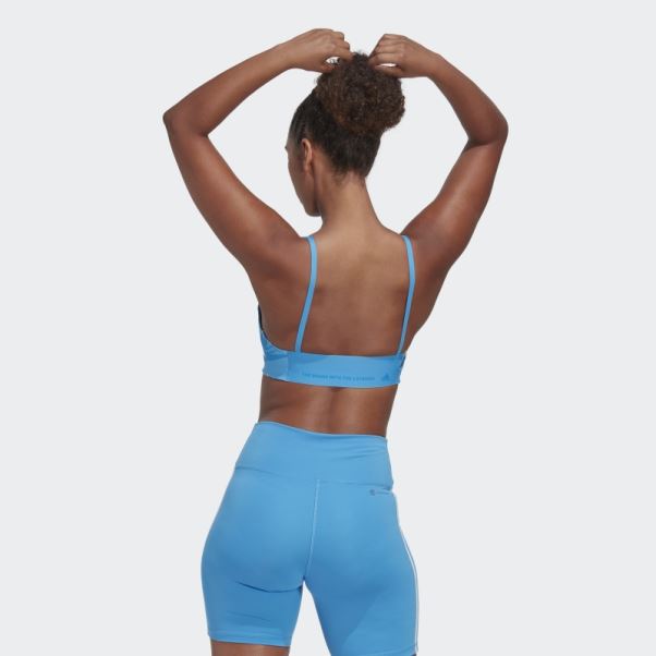 Soutien-gorge à Maintien Léger Adidas Thebe Magugu Studio Bleu