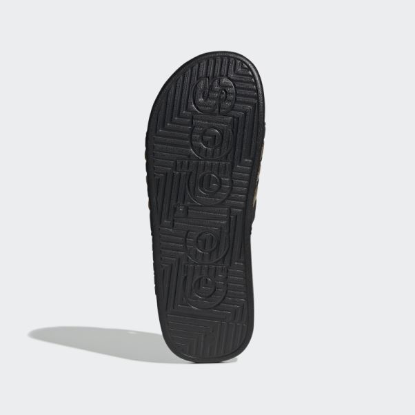 Adidas Claquettes Adissage Or Métallisé
