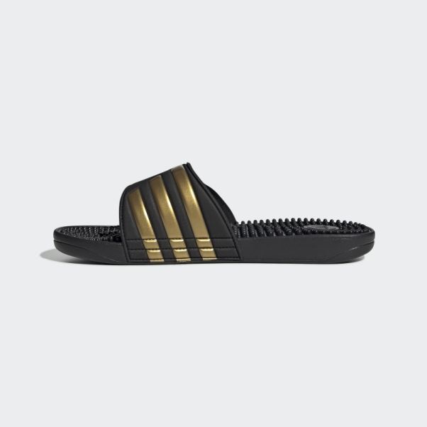 Adidas Claquettes Adissage Or Métallisé