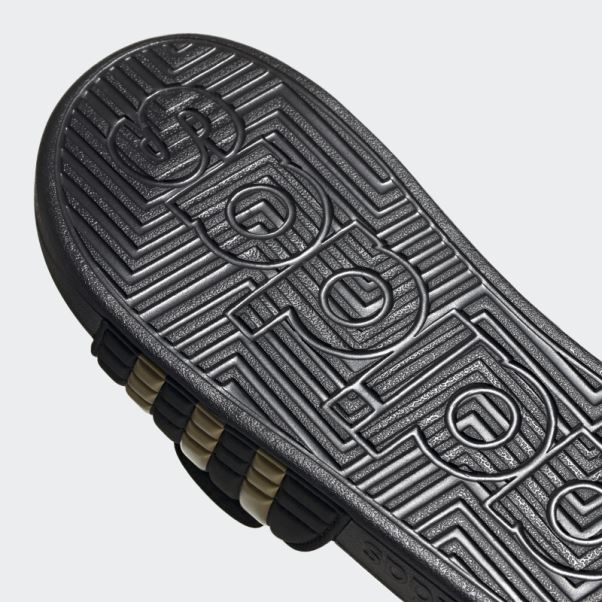 Adidas Claquettes Adissage Or Métallisé
