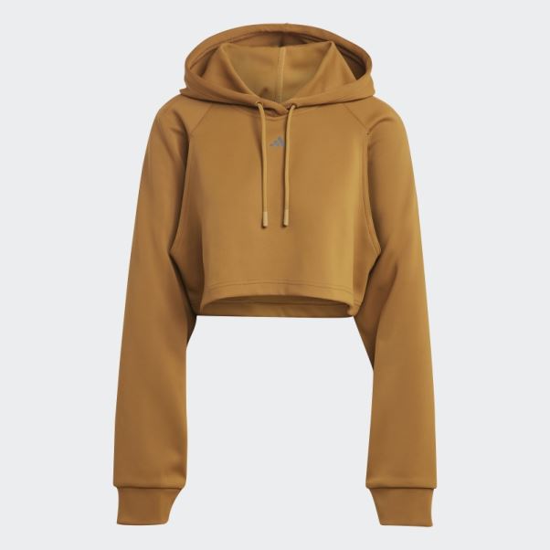 Sweat à Capuche D'entraînement Court Aeroready Hiit Bronze Adidas