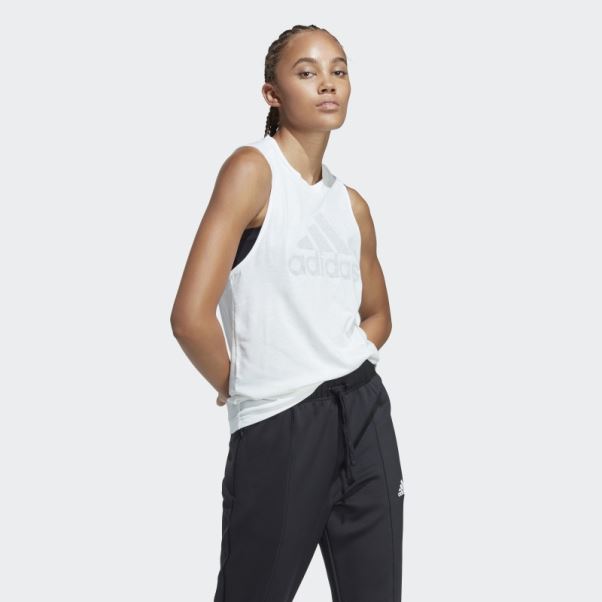Future Icons Winners 3.0 Débardeur Adidas Blanc Mélange